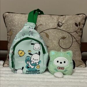 Sanrio Pochacco Sling Bag with Plush Toy
